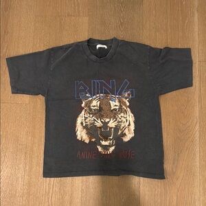 Anine Bing Black Tiger Graphic T-Shirt